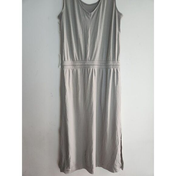 NWT Haven Well Within By Talbots Grey Jersey Knit Midi Overall Dress size Medium - Picture 4 of 12